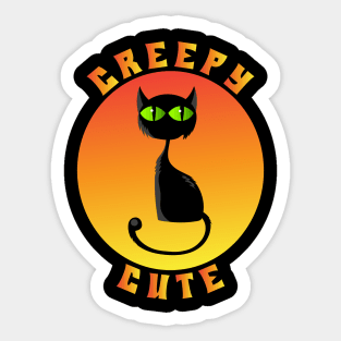 Halloween Creepy Cute Cat Sticker